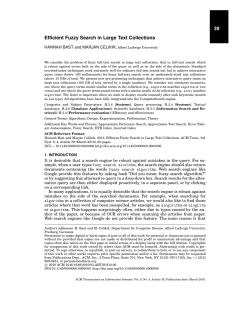 39 Efficient Fuzzy Search in Large Text Collections