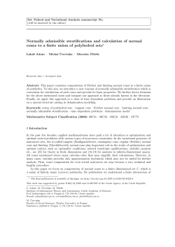 Normally admissible stratifications and calculation of normal cones