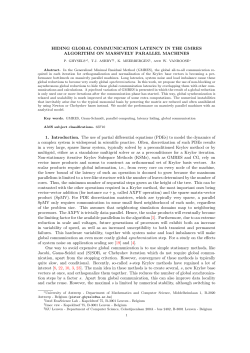 HIDING GLOBAL COMMUNICATION LATENCY IN THE