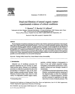 Dead-end filtration of natural organic matter