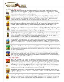 Finish Line&reg; Products Summary