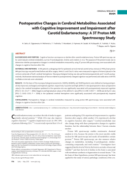 Postoperative Changes in Cerebral Metabolites Associated with
