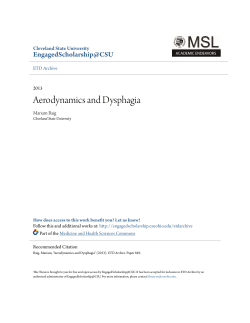 Aerodynamics and Dysphagia