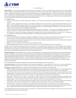 ROI - TMC Bid Process Industry Overview. Contrary to popular belief