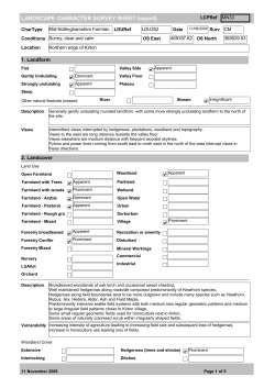Appendix E - Mid Notts Farmlands Field Survey Sheets