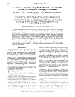 Interactions between Nonpolar Surfaces Coated with the Nonionic