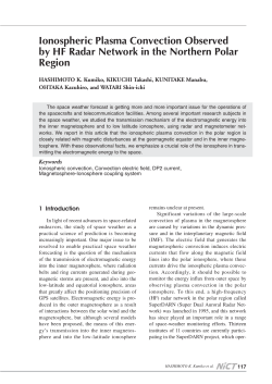 Ionospheric Plasma Convection Observed by HF Radar
