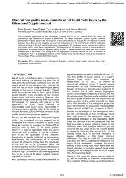 Channel flow profile measurements at hot liquid metal