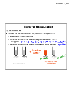 Tests for Unsaturation