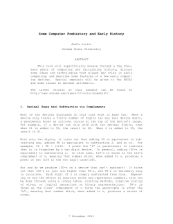 Some Computer Prehistory and Early History