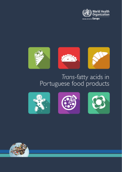 Trans-fatty acids in Portuguese food products - WHO/Europe