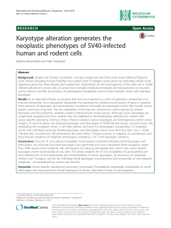 Karyotype alteration generates the neoplastic phenotypes of SV40