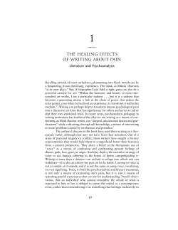 the healing effects of writing about pain