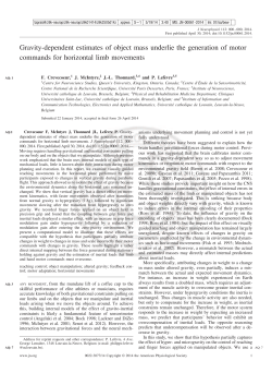 Gravity-dependent estimates of object mass underlie