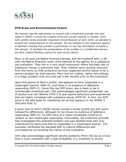 SYM Scale and Environmental Factors