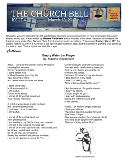 Empty Water Jar Prayer by: Macrina Wiederkehr