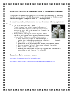 Investigation - Quantifying the Spontaneous Decay of an Unstable