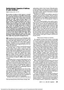 Epidemiologic Aspects of Asthma in Latin America