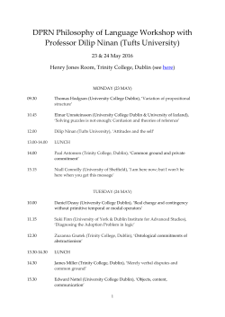 Philosophy of Language Workshop with Prof. Dilip Ninan (Tufts)
