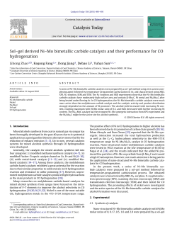 Mo bimetallic carbide catalysts and their performance for CO