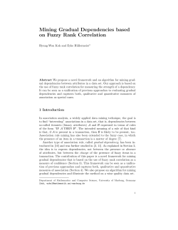 Mining Gradual Dependencies based on Fuzzy Rank Correlation