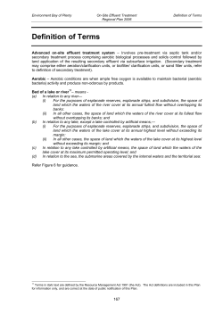 Definition of Terms - Bay of Plenty Regional Council