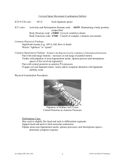 Cervical Spine Movement Coordination Deficits