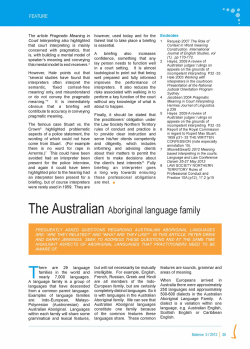 The Australian Aboriginal language family
