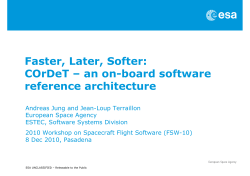 COrDeT &ndash; an on-board software reference architecture