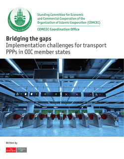 Bridging the Gaps Implementation Challenges for Transport PPPs
