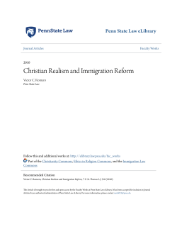 Christian Realism and Immigration Reform