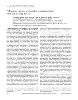 Pulmonary vascular dysfunction in preterm