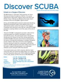 Discover SCUBA - Cape Fear Community College