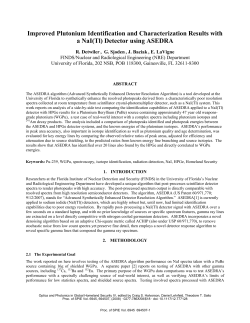 Improved plutonium identification and characterization results with
