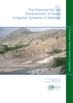 The Potential for the Development of Spate Irrigation Systems in