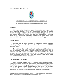 INTERMEDIATE AND LONG-TERM CARE IN SINGAPORE