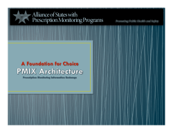 PMIX National Architecture: A Foundation for PMP Choice