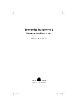 Economics Transformed - Cumberland County Democratic Committee