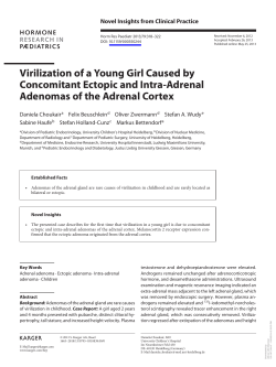 Virilization of a Young Girl Caused by Concomitant Ectopic and Intra