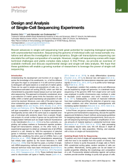 Design and Analysis of Single-Cell Sequencing