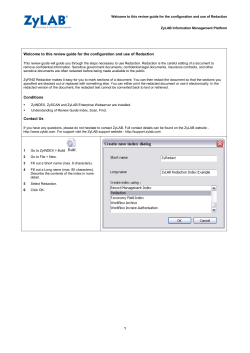 Review Guide Configuration and Using Redaction