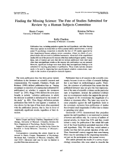 Finding the Missing Science: The Fate of Studies