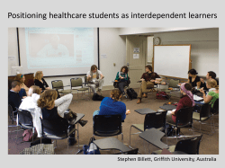 Positioning higher education students as interdependent