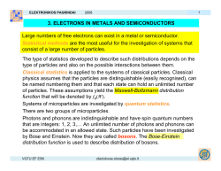 3. ELECTRONS IN METALS AND SEMICONDUCTORS Large