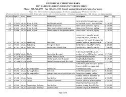 2017 Order Form  - The Historical Christmas Barn