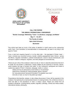 SPIRU HARET UNIVERSITY THE FACULTY OF LETTERS