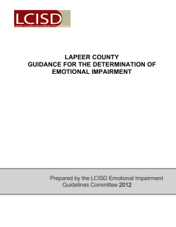 Lapeer County Guidance for the Determination