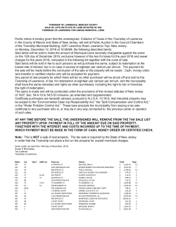 Public notice is hereby given that the undersigned, Collector of