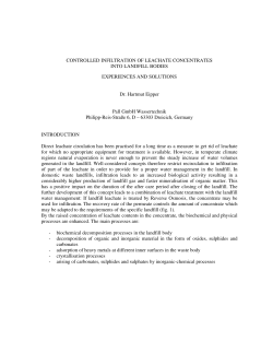 Infiltration of concentrate