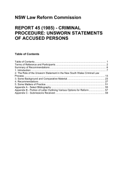 criminal procedure: unsworn statements of accused persons